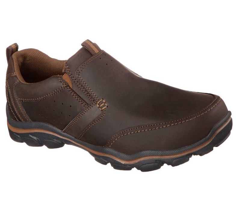 Skechers Herr Mörk Bruna Slip On - Relaxed Fit: Montz - Devent - Sverige (MICZS-0629)